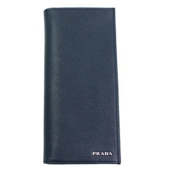 Prada Bifold Long Wallet Navy Blue - Picture 1 of 4